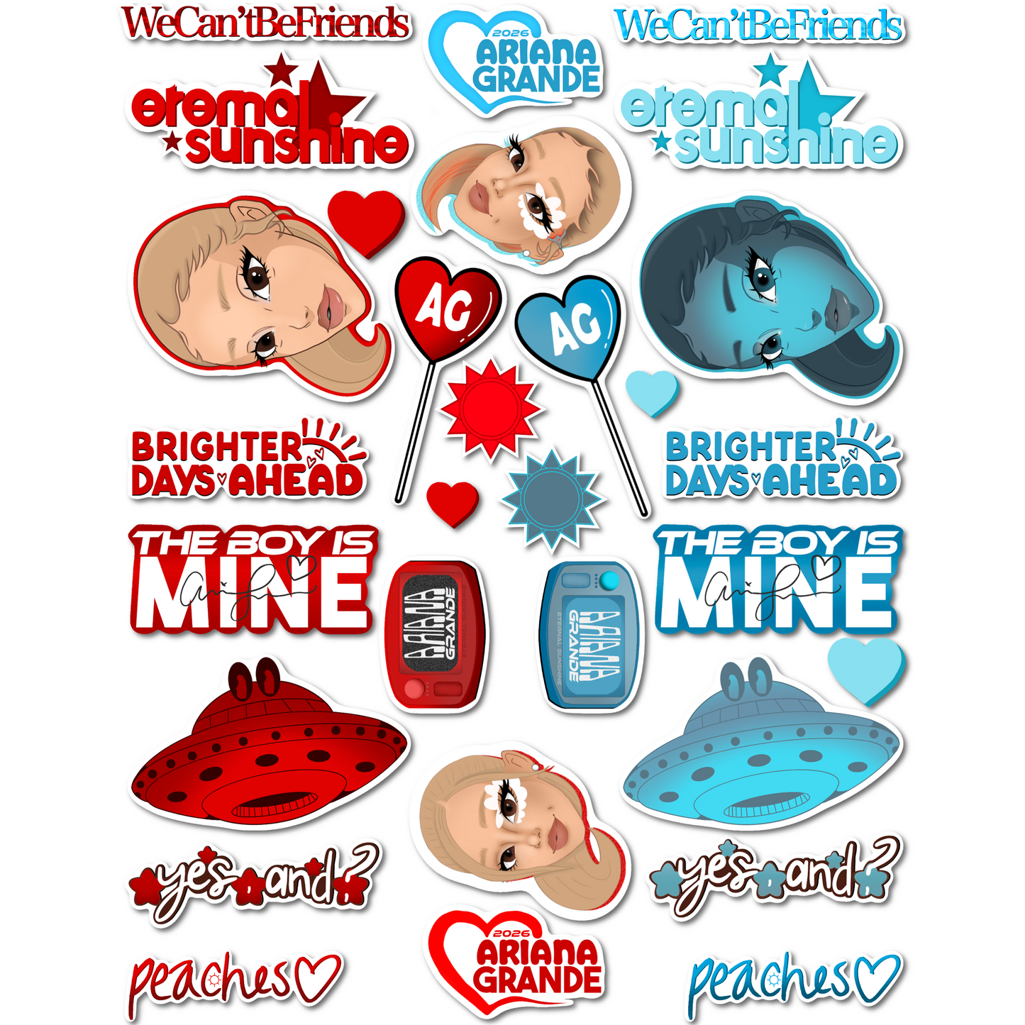 Best Friend Sticker Set | Ariana Grande - Eternal Sunshine