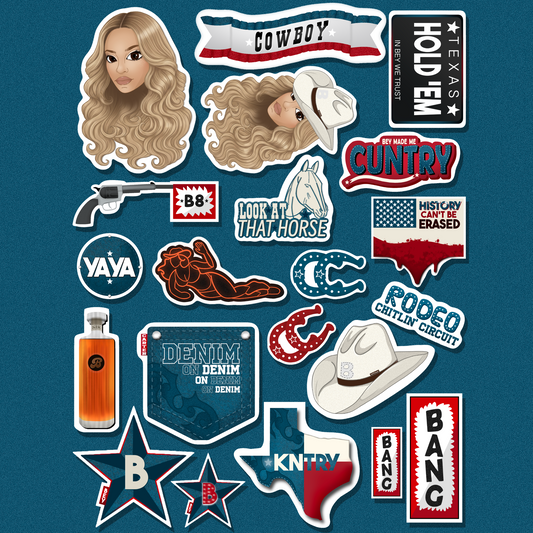Cowboy Mother Sticker Set | The B-Hive