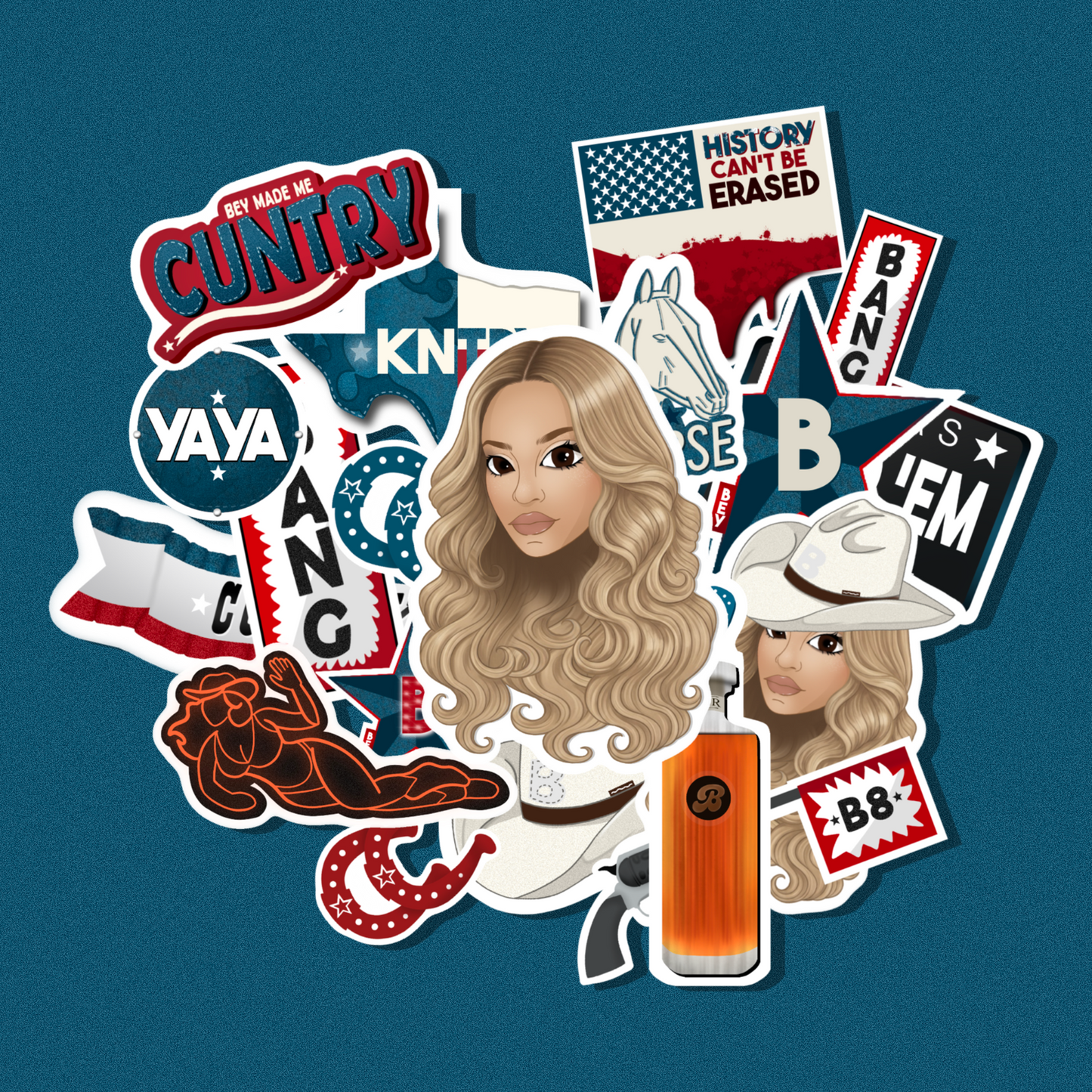 Cowboy Mother Sticker Set | The B-Hive